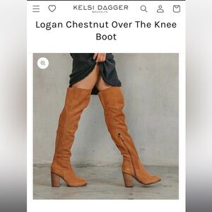 Kelsi Dagger Chestnut Over the Knee Boots